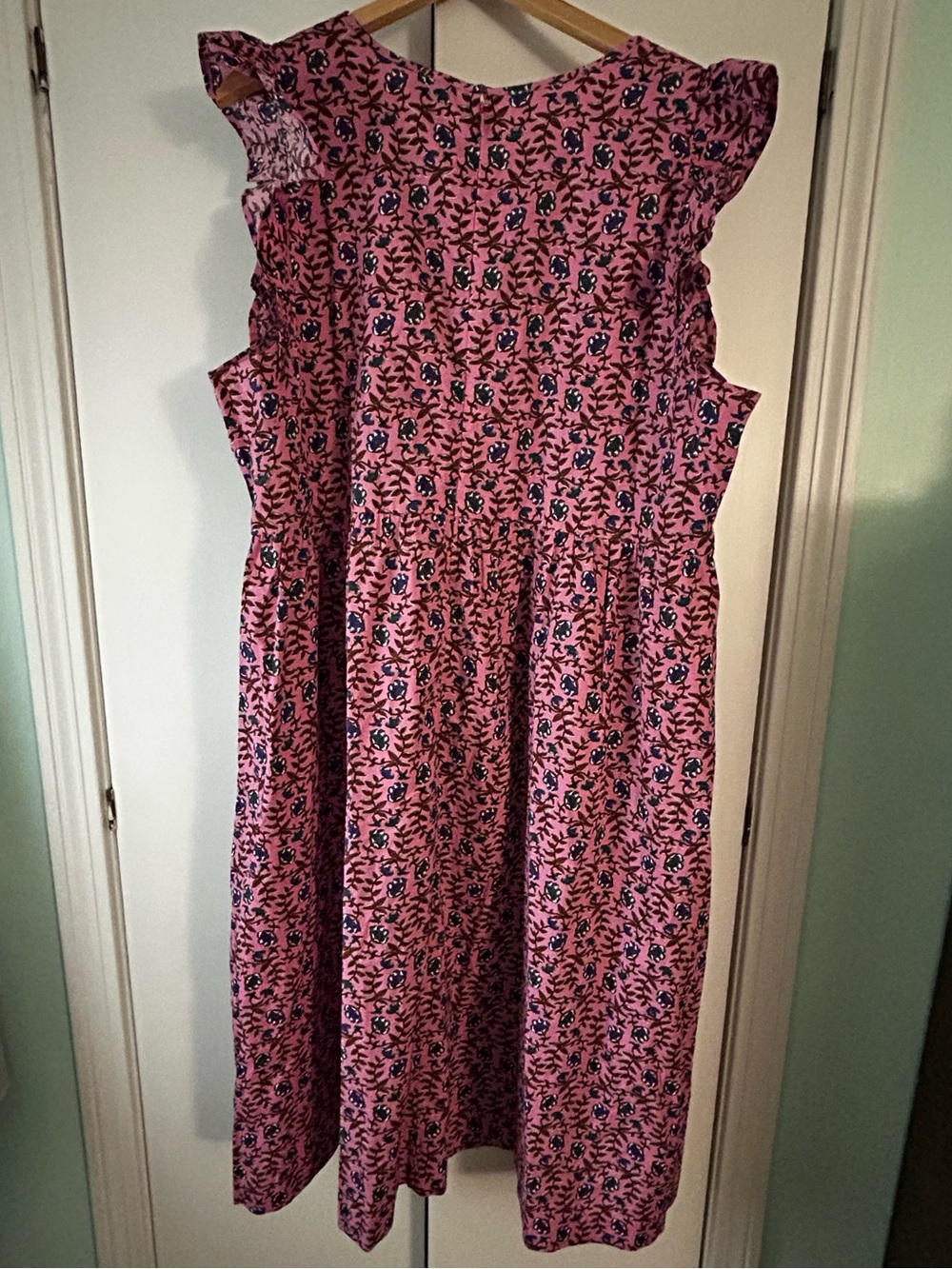J Crew Smocked Floral Print Dress 3X - Picture 3 of 5